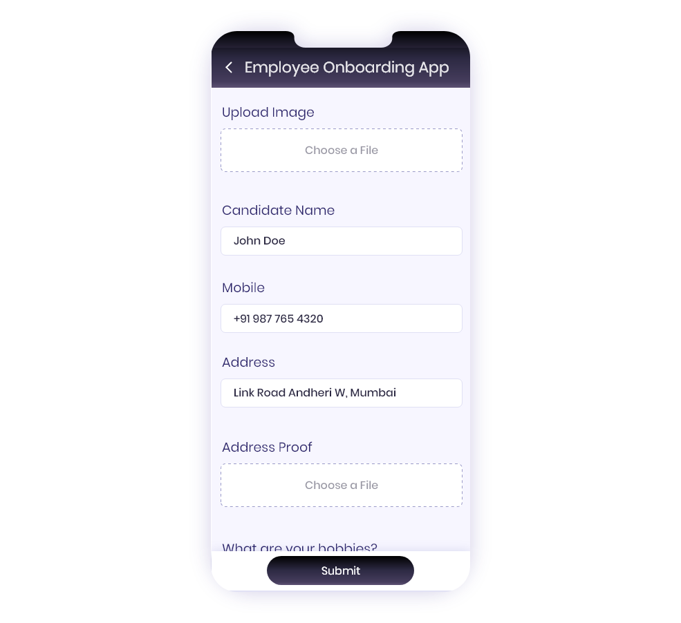 Onboarding app