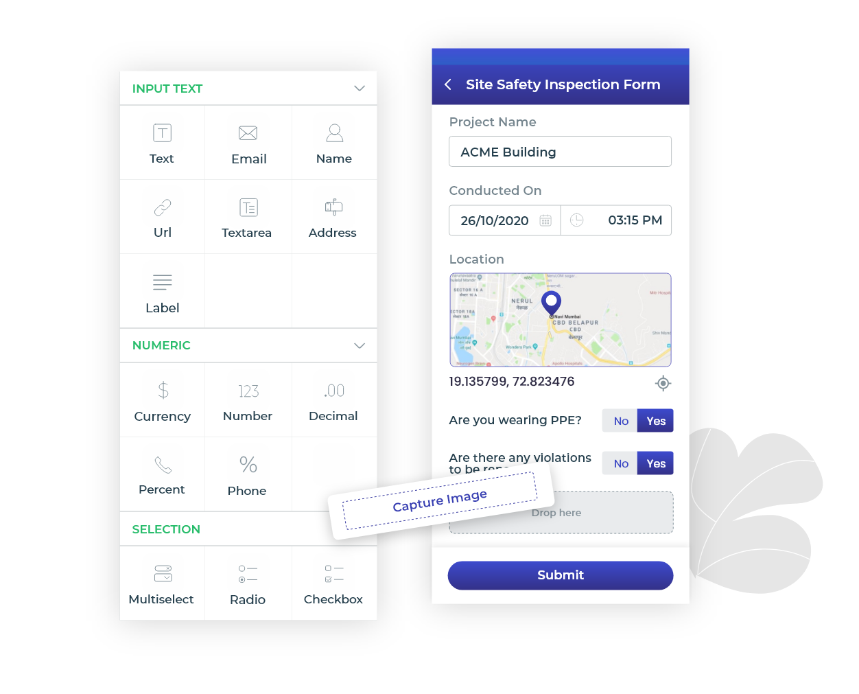 data collection form builder dronahq