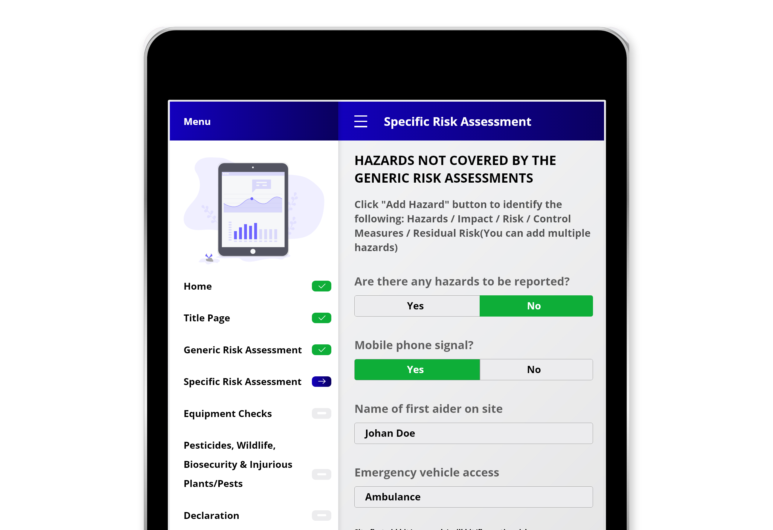 inspection app built with dronahq online form builder