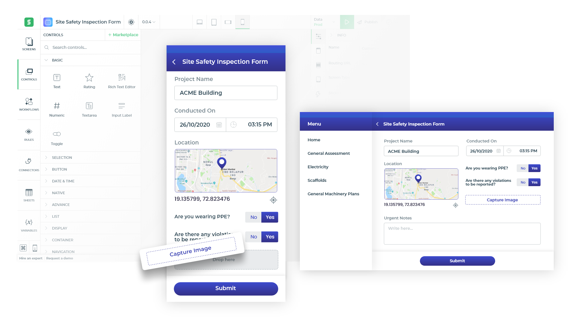 low code app builder