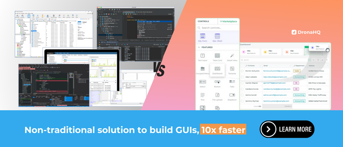 sql gui with dronahq
