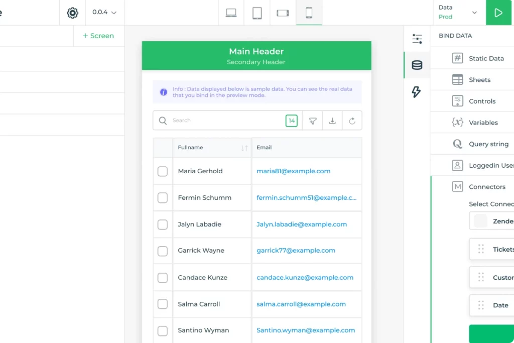 Responsive Table UI Design