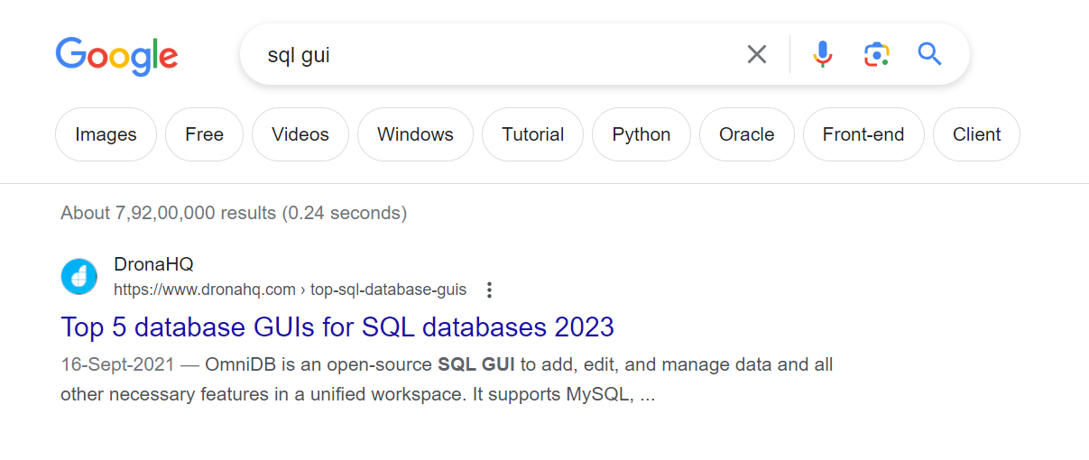 SQL GUI