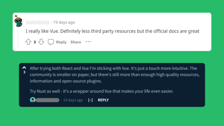 Vue JS frontend framework