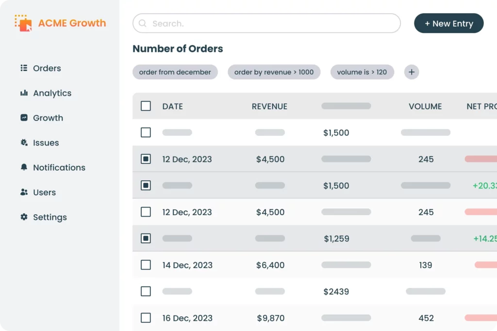 highlight rows based on conditions in your table design ui