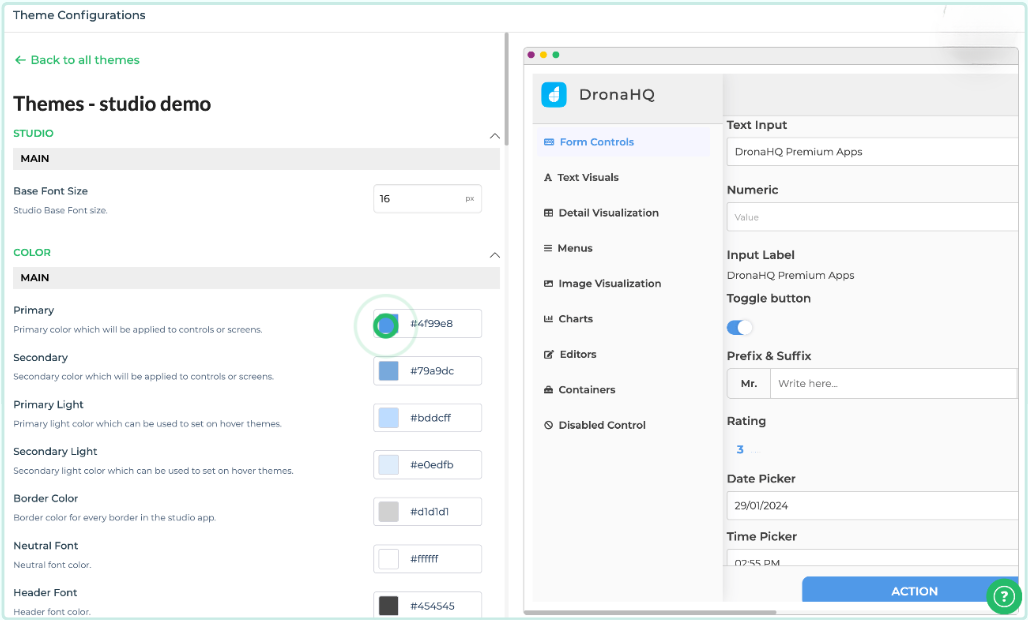 configure multiple themes