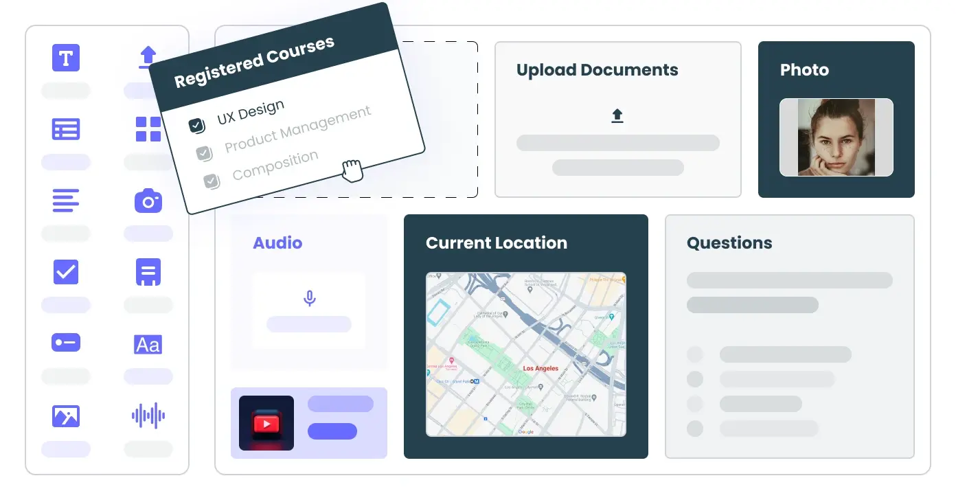 drag drop ui controls