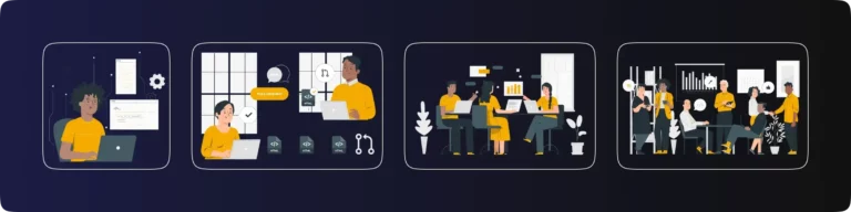 No code team sizes information