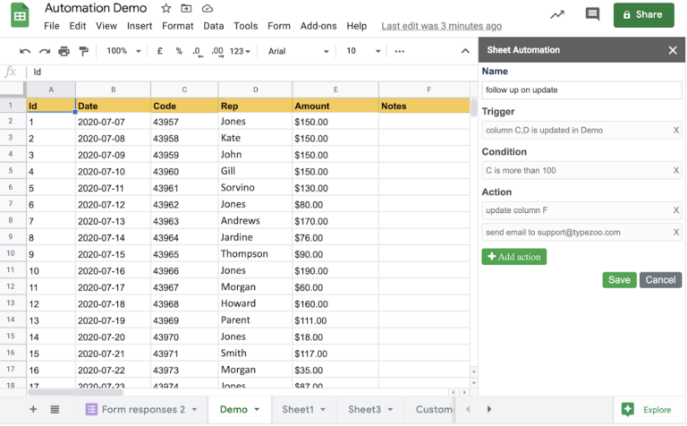 Google sheets Best Spreadsheet-based Airtable alternative