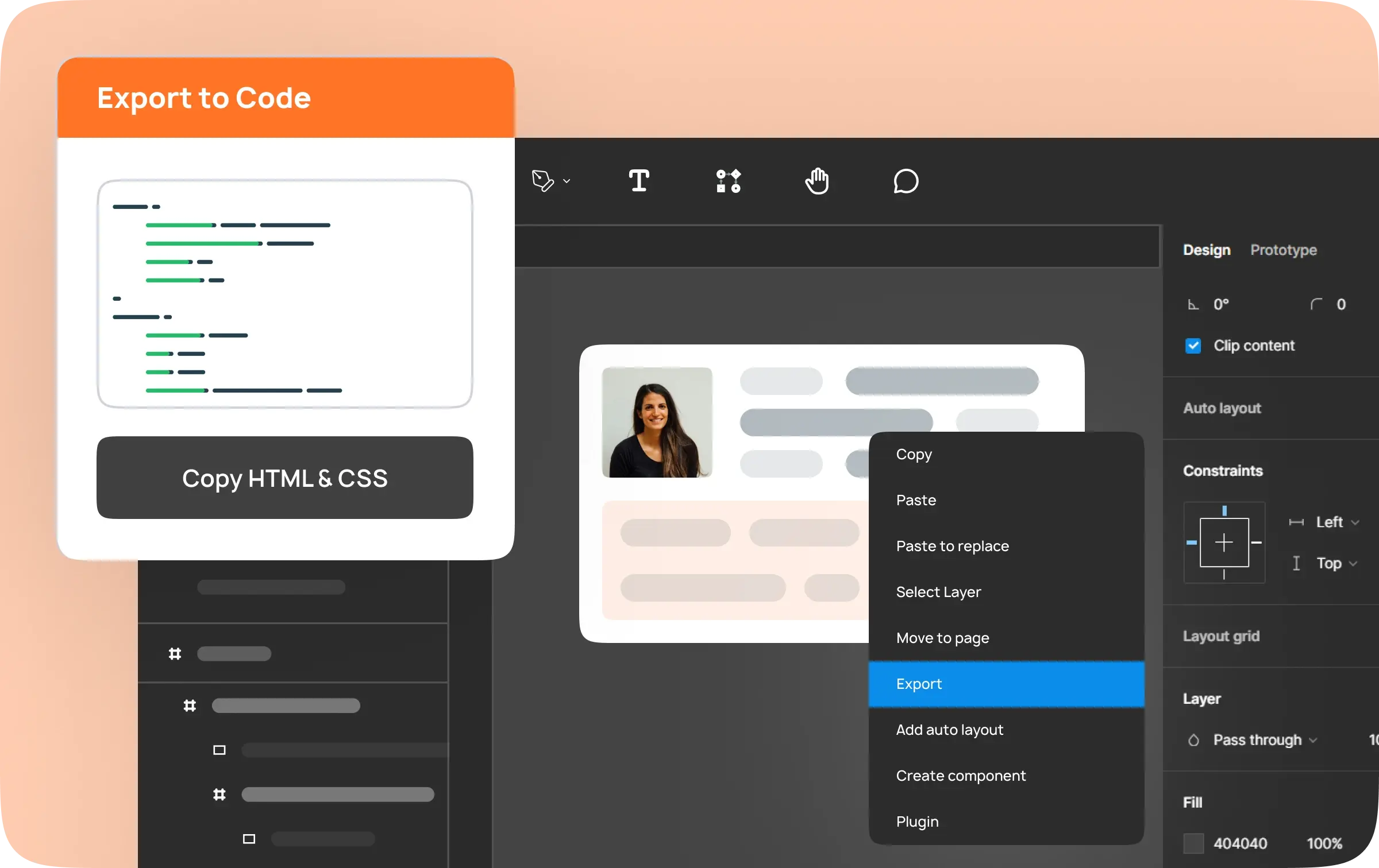 Export code using Anima