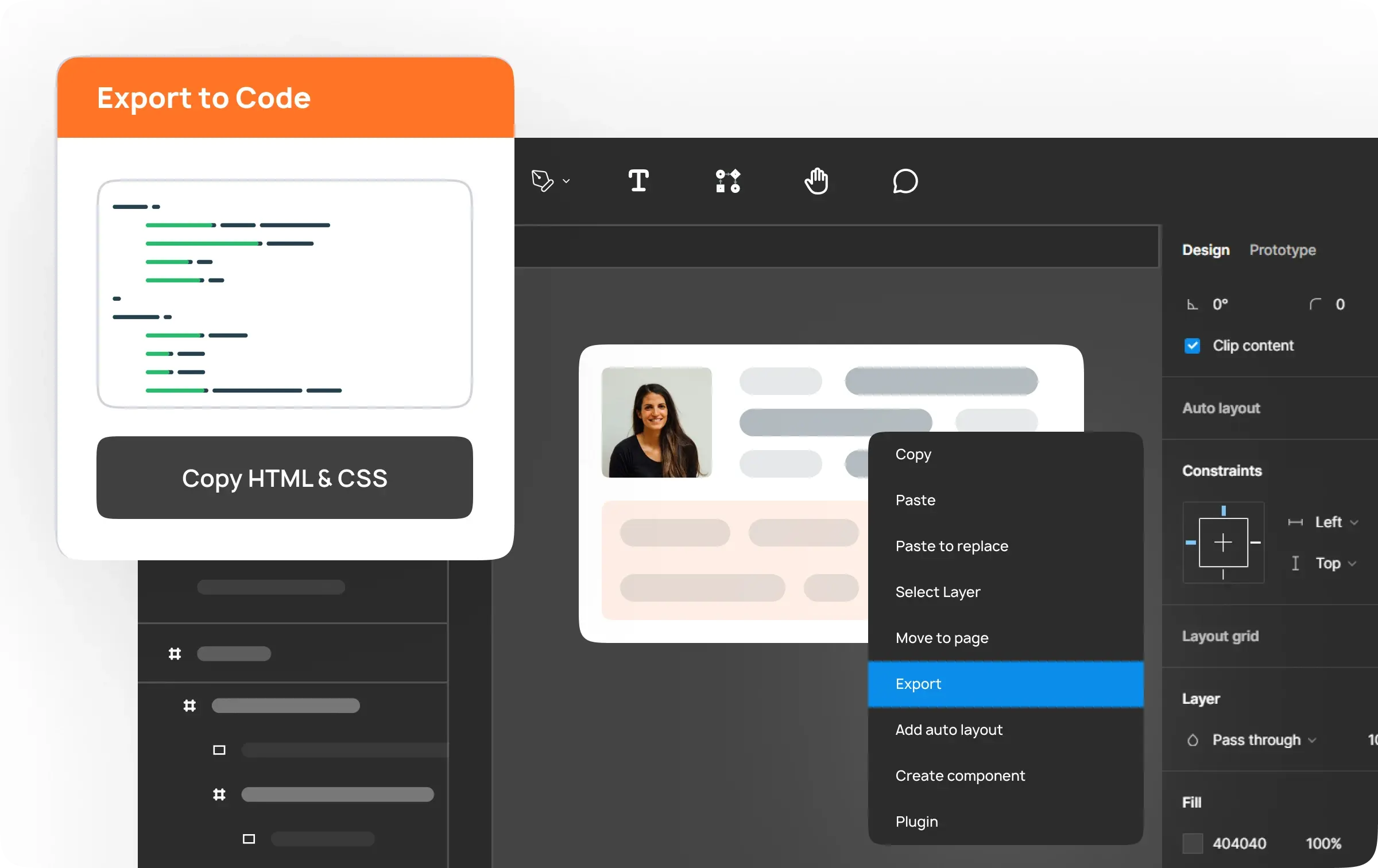 Export code with Anima