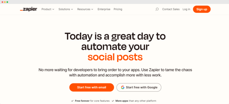 zapier no code automation tool