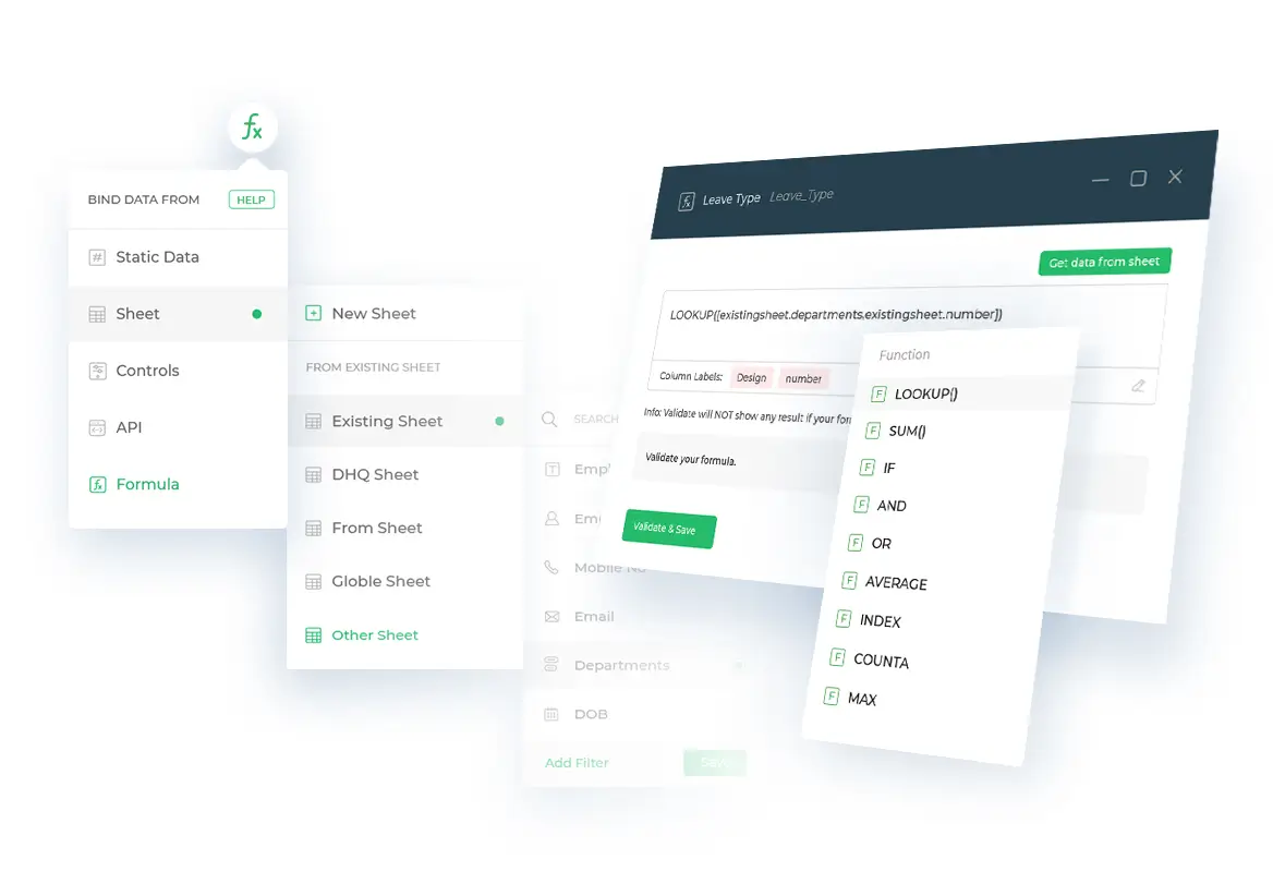 Binding data is now as easy as writing excel formulas