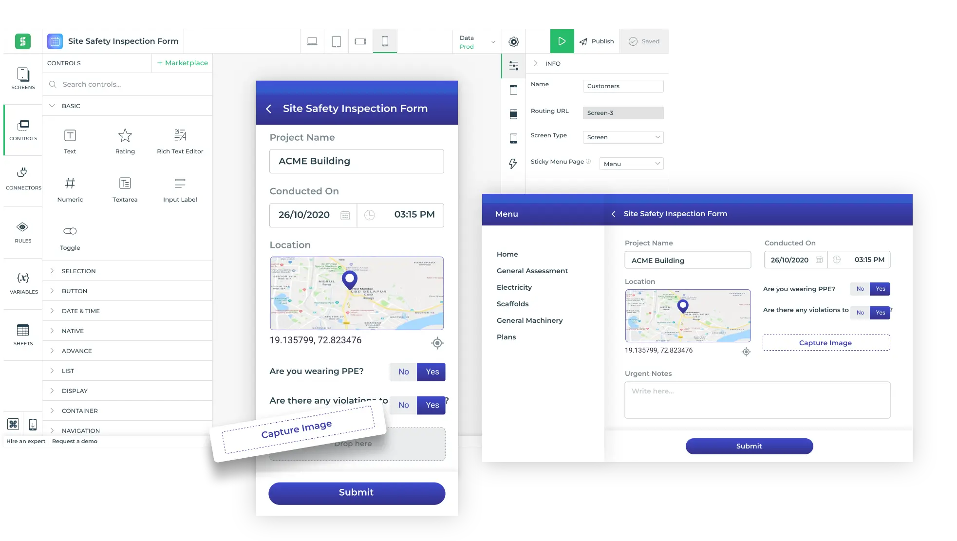 Build internal tool for mobile