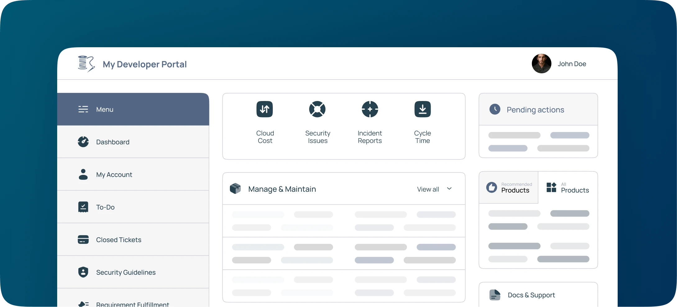 Implementing self-service operations for internal developer teams