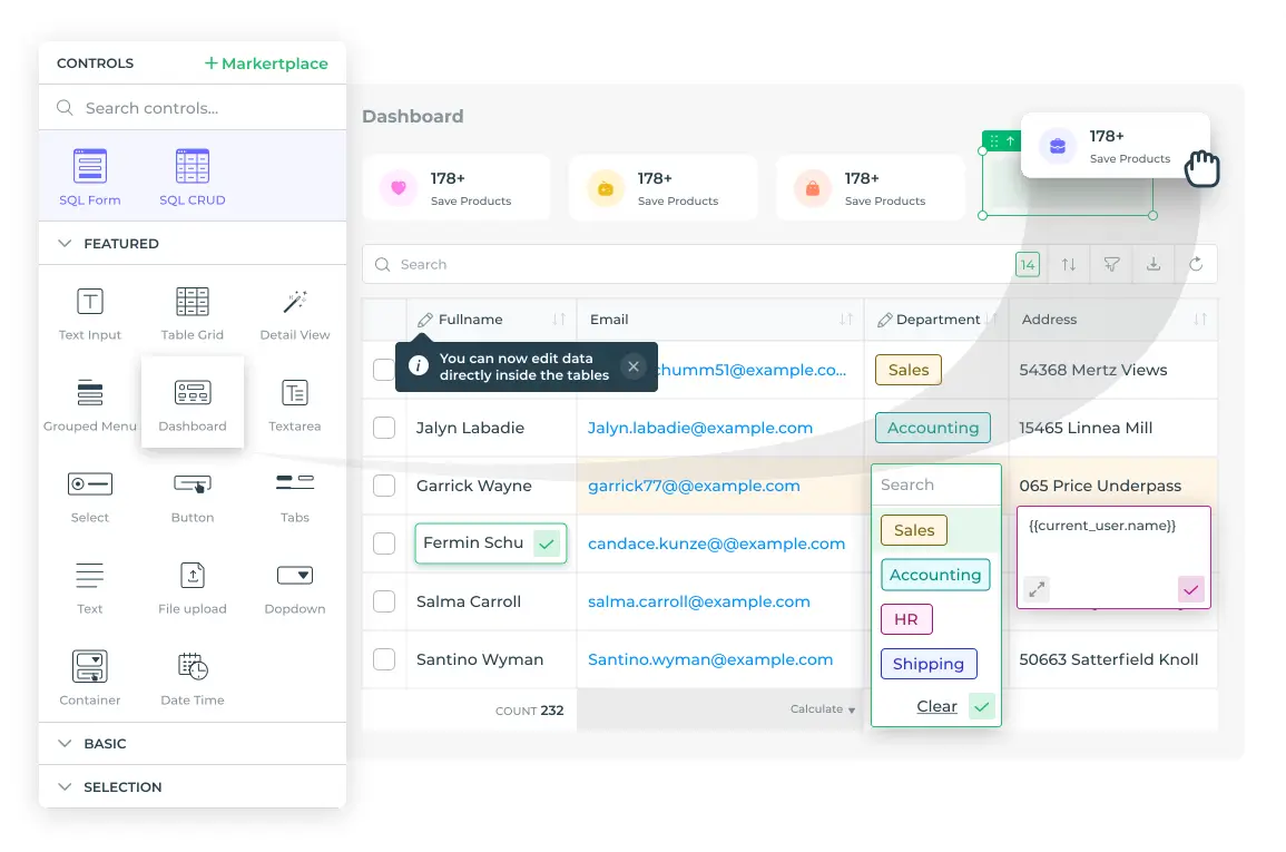 Fastest <b>drag and drop builder</b> for pixel perfect UIs