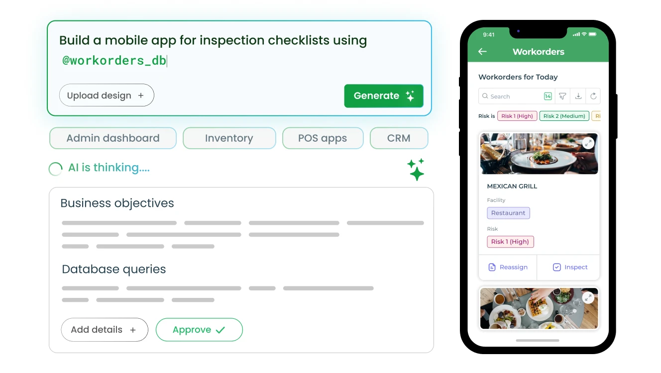 Build with AI or drag drop