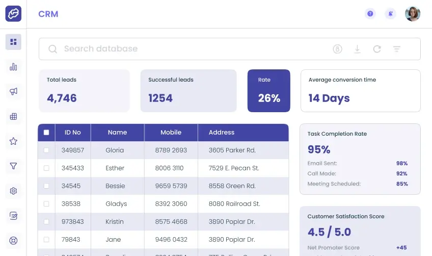 Lead management app