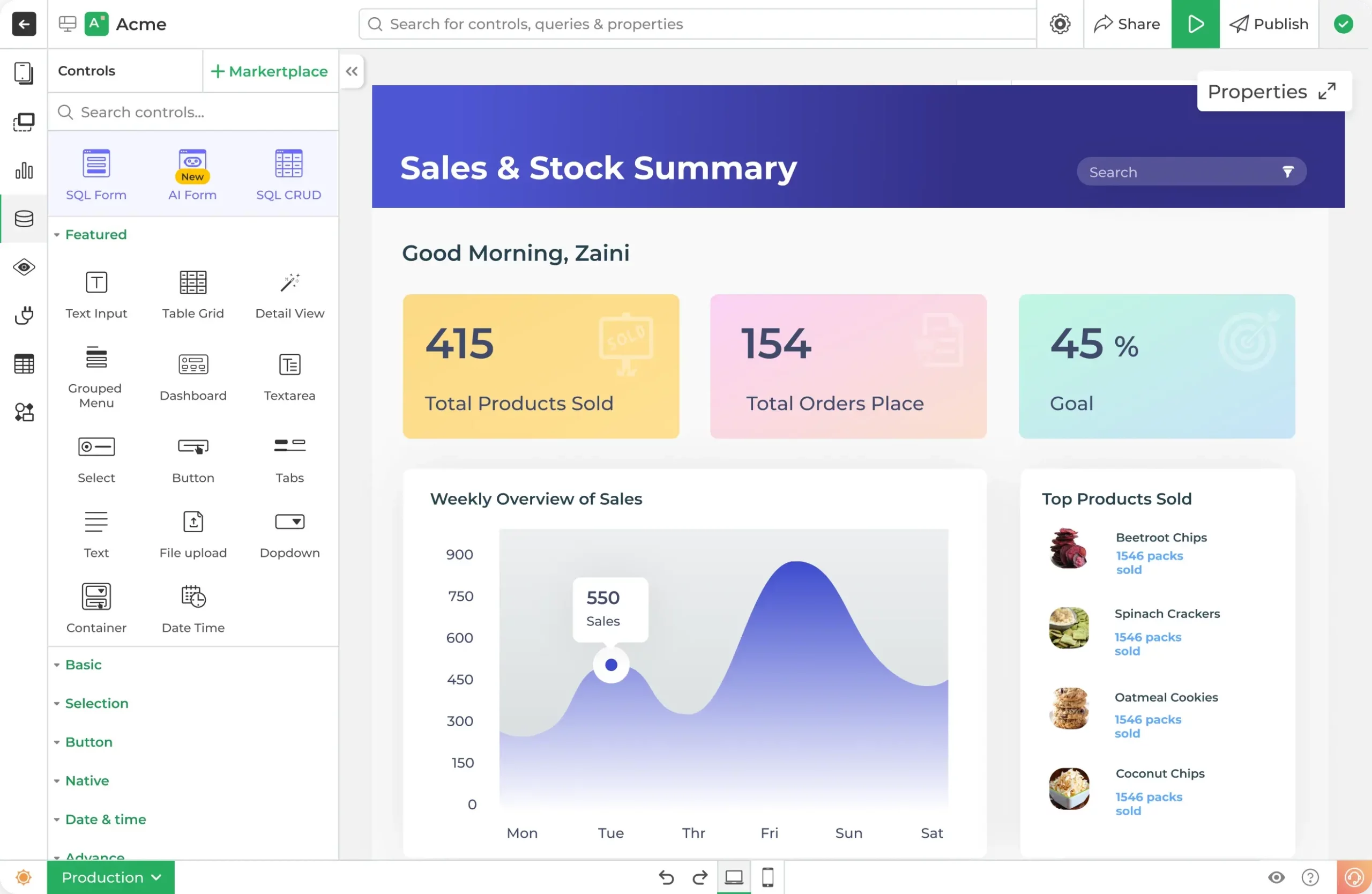 Dashboard reporting image
