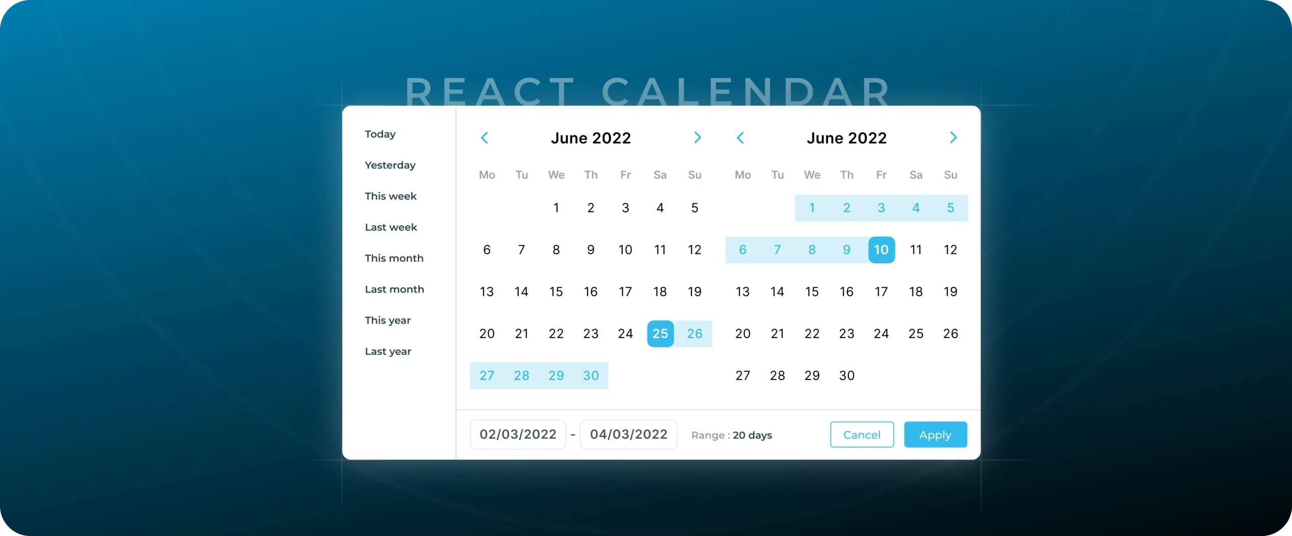 Top React calendar components