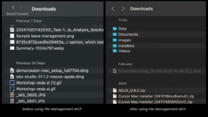 before and after using File Managment MCP