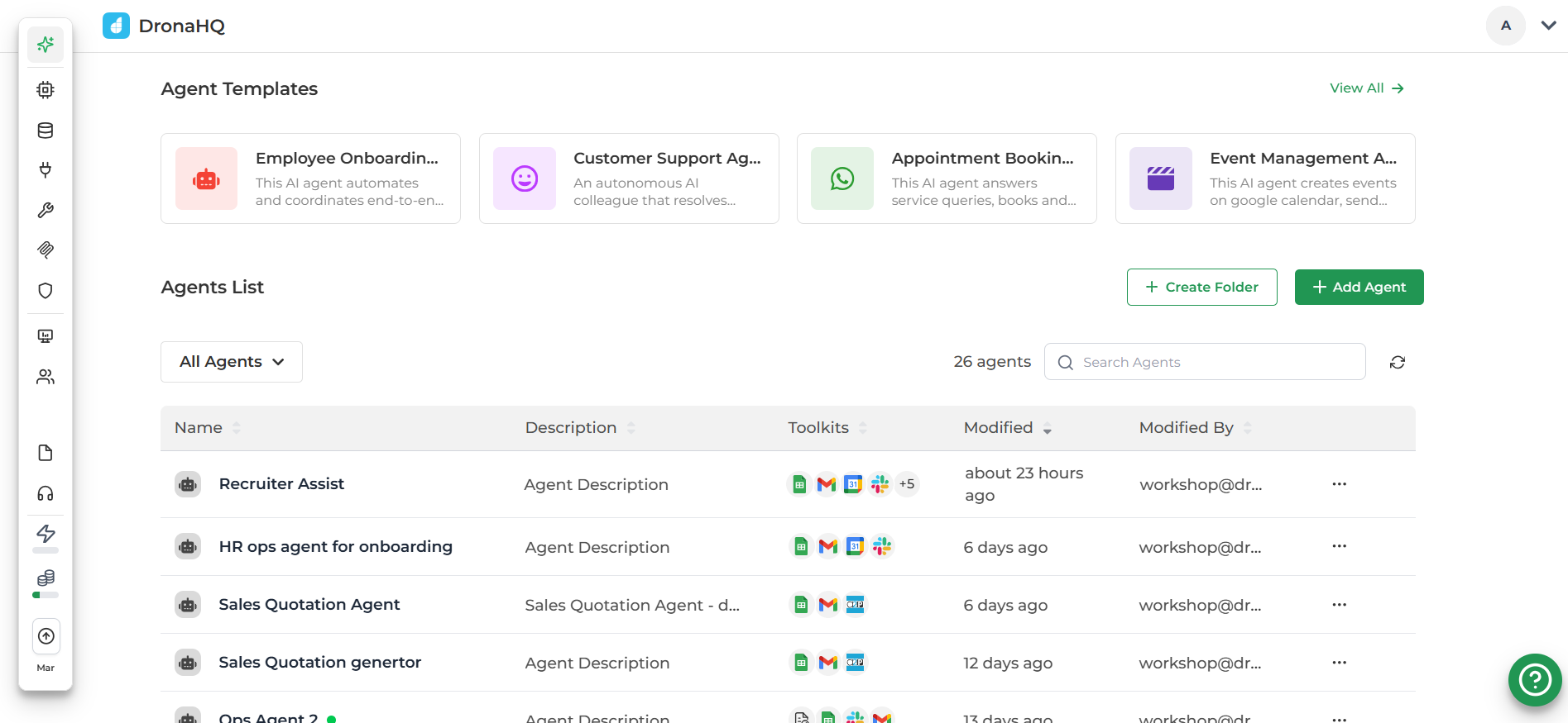 DronaHQ AI automation platform