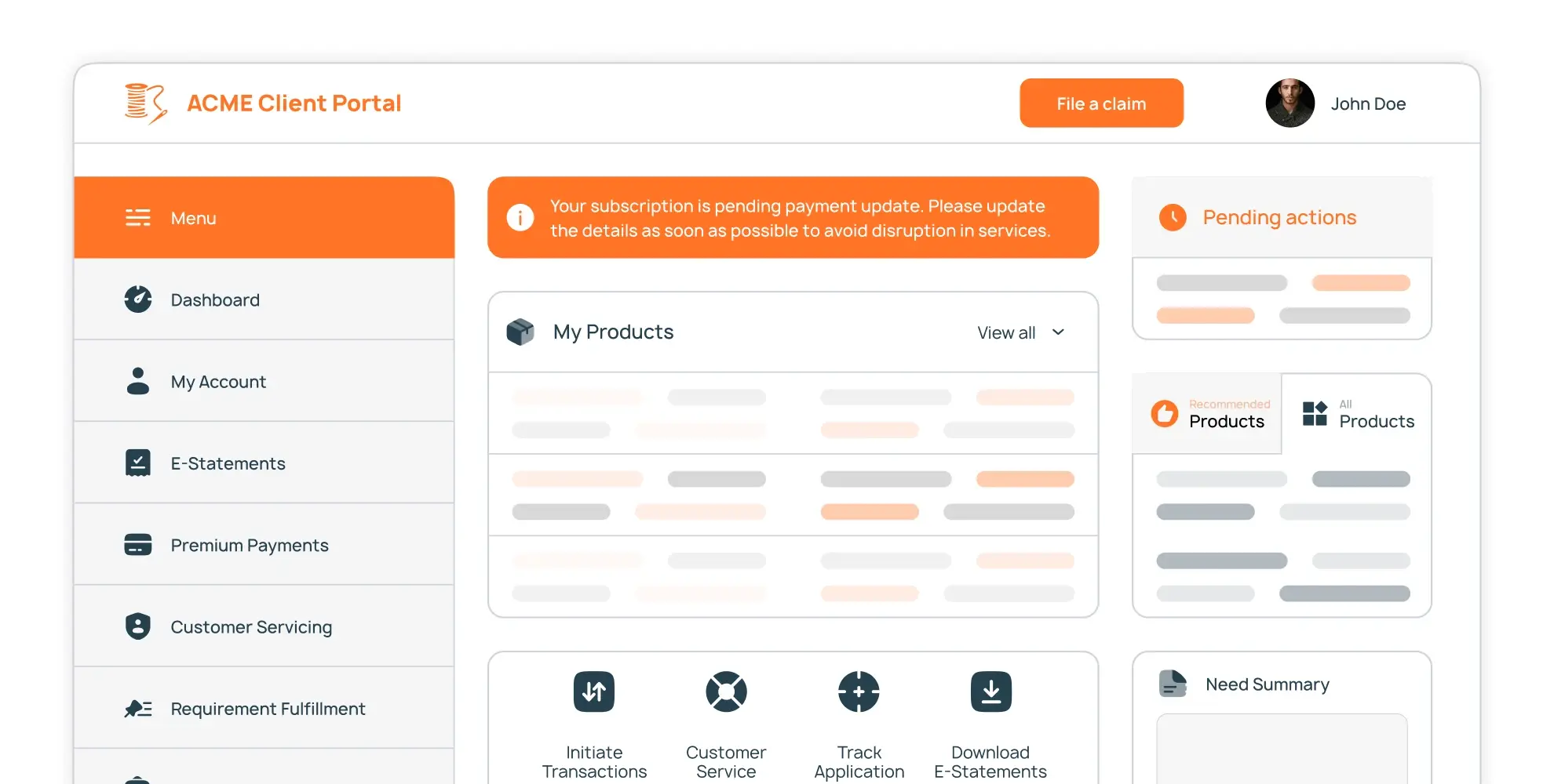 Self-service portals